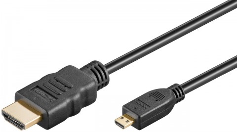 Laidas HDMI - HDMI micro v2.0 4K (60Hz) 1m gold Goobay